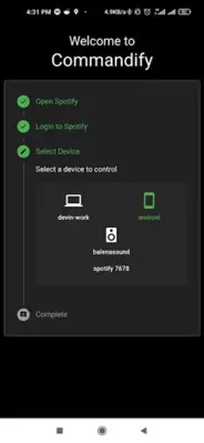 Commandify - Spotify Voice Con android App screenshot 2